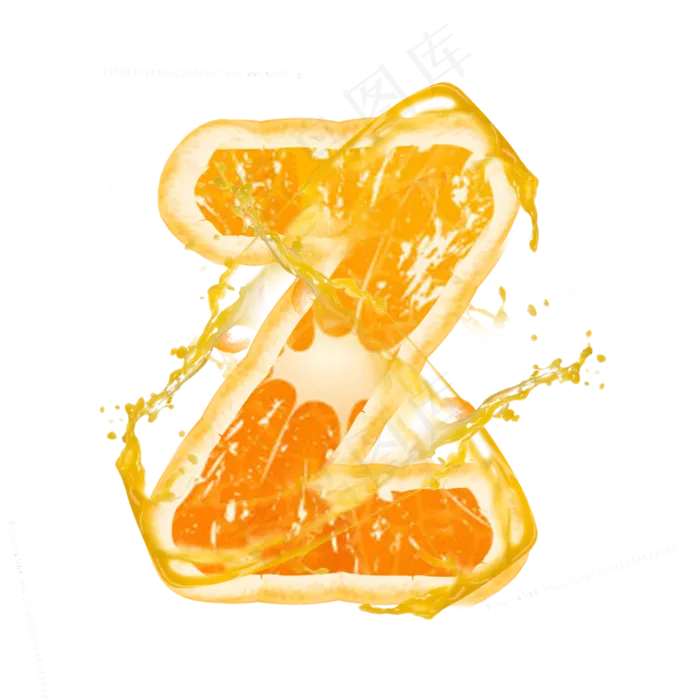 橙子橙汁橙色PSD字母Z(3000X3000(DPI:300))psd模版下载