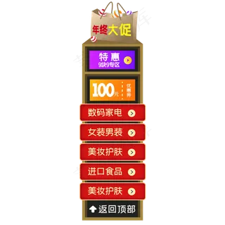 电商侧边悬浮促销导航栏