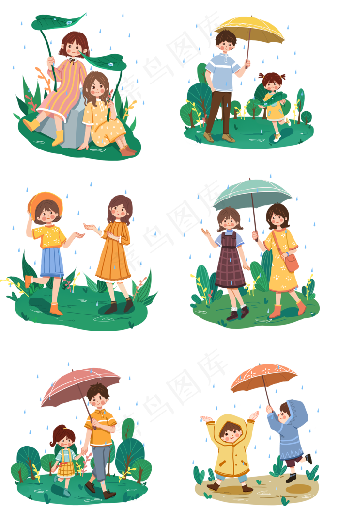 24节气谷雨套图系列(2000X3020(DPI:300))psd模版下载