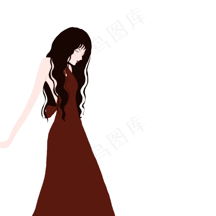 520情侣头像酒红女(3937X3937(DPI:500))psd模版下载