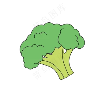 手绘花椰菜矢量PNG