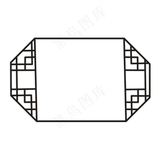 方形复古中式花窗