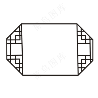 方形复古中式花窗