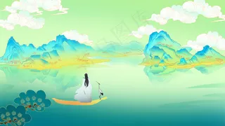 古风男子山水人物