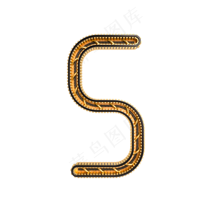 黑金倒计时周年庆数字5(2000X2000(DPI:300))psd模版下载