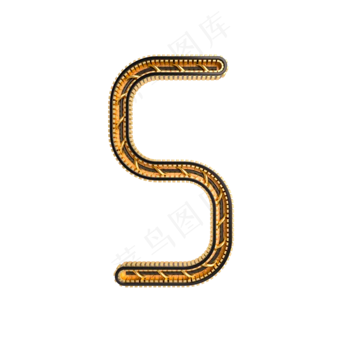 黑金倒计时周年庆数字5(2000X2000(DPI:300))psd模版下载