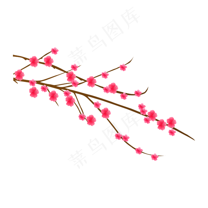 卡通免扣粉色花朵(4167*4167px 300 dpi )ai矢量模版下载