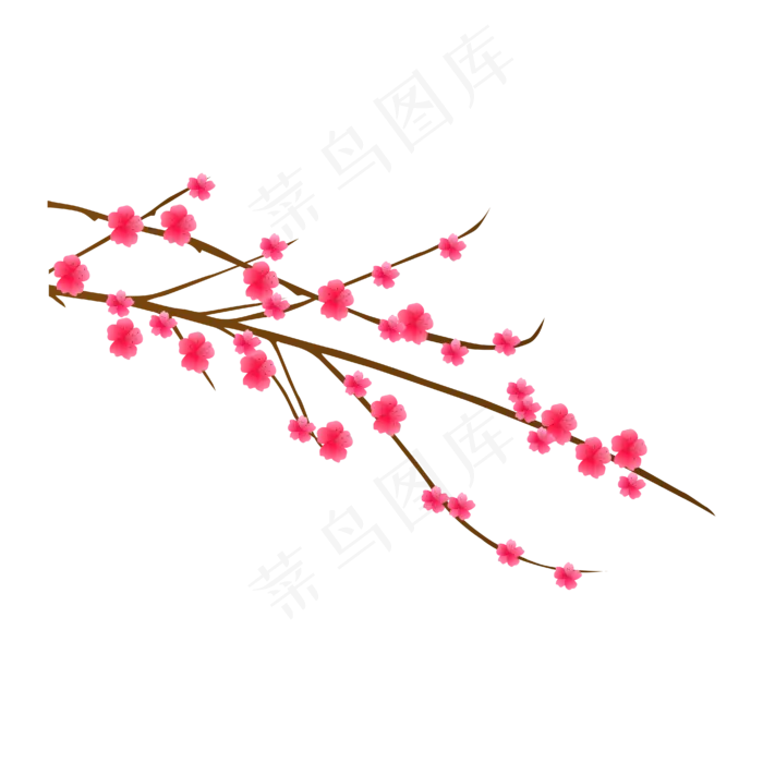 卡通免扣粉色花朵(4167*4167px 300 dpi )ai矢量模版下载