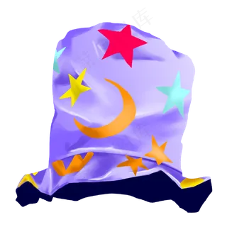 小丑愚人节道具帽子星星月亮吸引,免抠元素