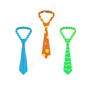 父亲节三条领带免抠PNG素材