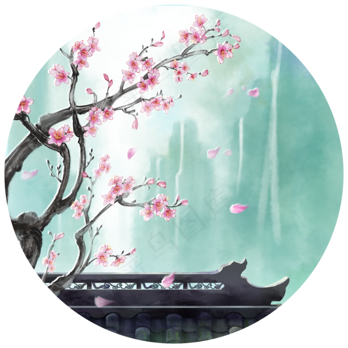 旅游风光飞檐亭阁