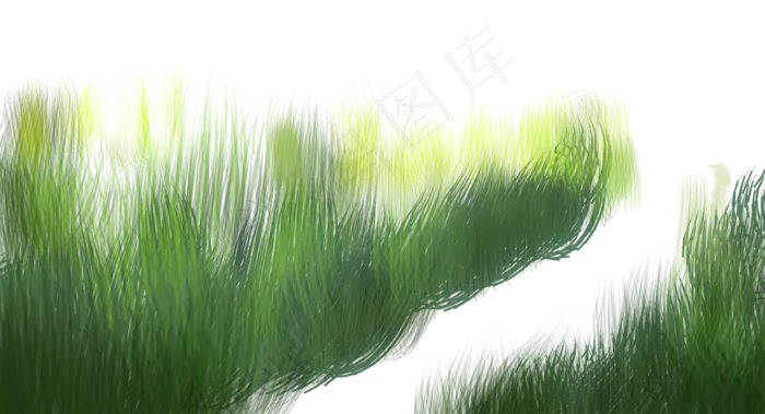 绿色草地,免抠元素(2000X1082(DPI:300))psd模版下载