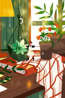 绿色植物花朵春季