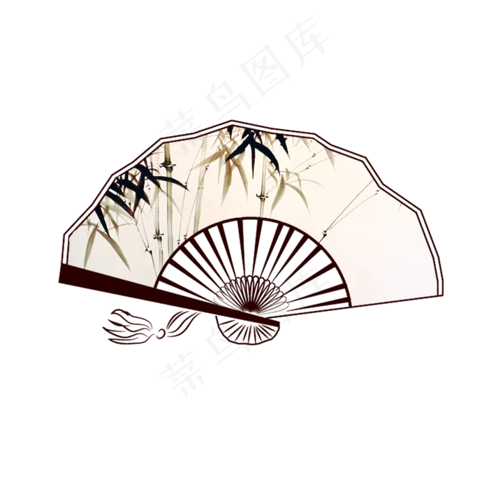 古风中国风折扇手绘风,免抠元素(2000X2000(DPI:300))psd模版下载