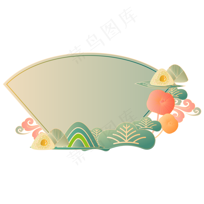 国潮渐变边框装饰(2000*2000px 300 dpi )ai矢量模版下载