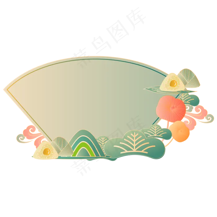 国潮渐变边框装饰(2000*2000px 300 dpi )ai矢量模版下载