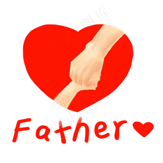 父亲与孩子手牵手