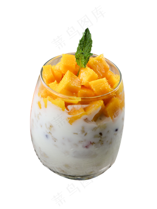 甜品酸奶芒果,免抠元素