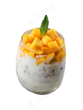 甜品酸奶芒果,免抠元素