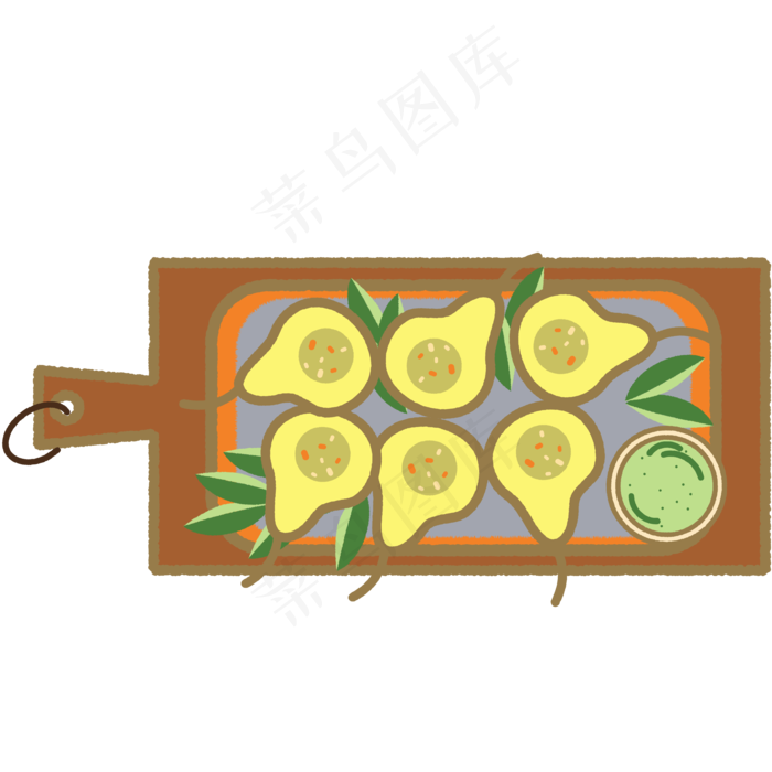 卡通水果黄梨插图