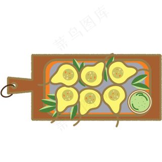 卡通水果黄梨插图