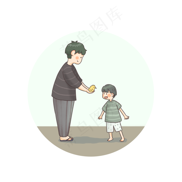 父亲节手绘卡通形象