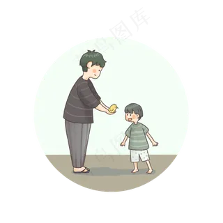 父亲节手绘卡通形象