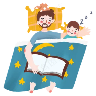 父亲节爸爸给孩子讲睡前故事