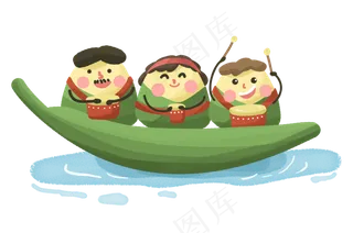 端午节粽子节粽子一家敲鼓