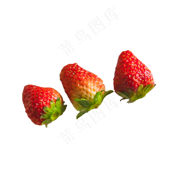 三颗草莓实拍免抠(2000X2000(DPI:300))psd模版下载