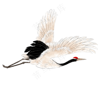 中国风古典古风仙鹤,免抠元素