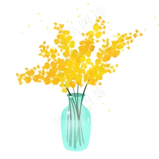 黄色跳舞兰仿真花假花装饰花