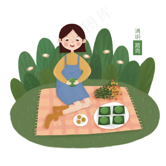 清明节美食青团(2300X2300(DPI:300))psd模版下载