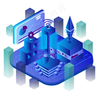 商用矢量2.5D风格人工智能科技素�,免抠元素