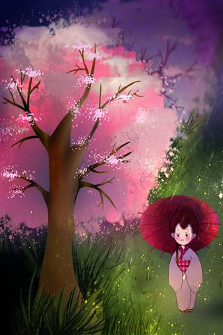 樱花节赏花踏青春天雨季游玩风景