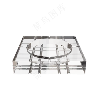 男士用品方形玻璃烟灰缸