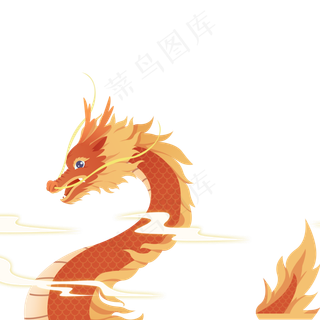 传统国风二月初二龙抬头,免抠元素