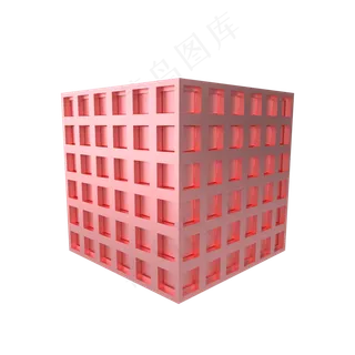 玫瑰金质感立方体