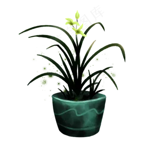 水墨画古风兰花