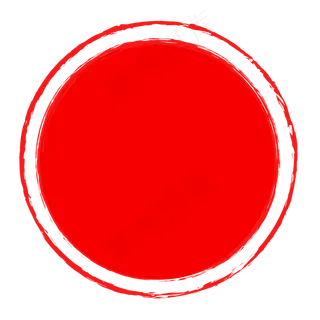 红色圆形创意元素印章