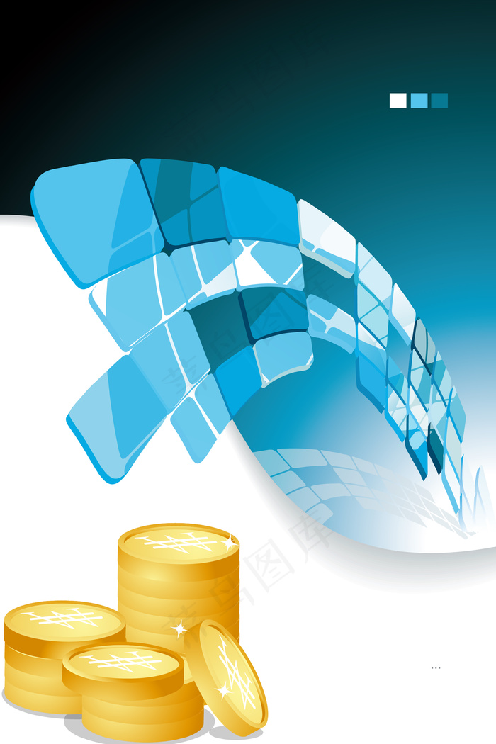 简单金融金币主题背景