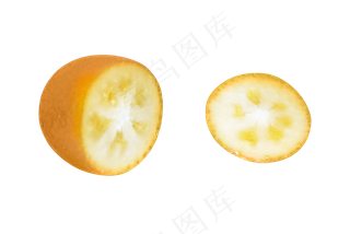 新鲜美味水果黄色金桔