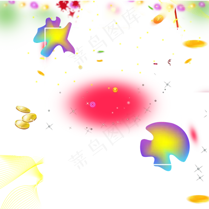 618电商主题装饰素材(2000X2000(DPI:300))psd模版下载