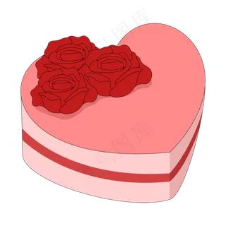 情人节玫瑰心形蛋糕