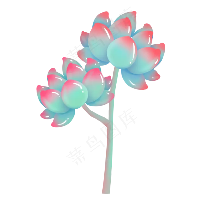 淡雅仿真植物清新多肉,免抠元素