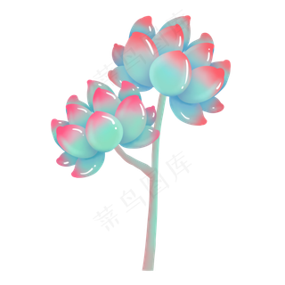 淡雅仿真植物清新多肉,免抠元素