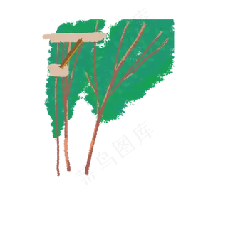 卡通春天大树下载