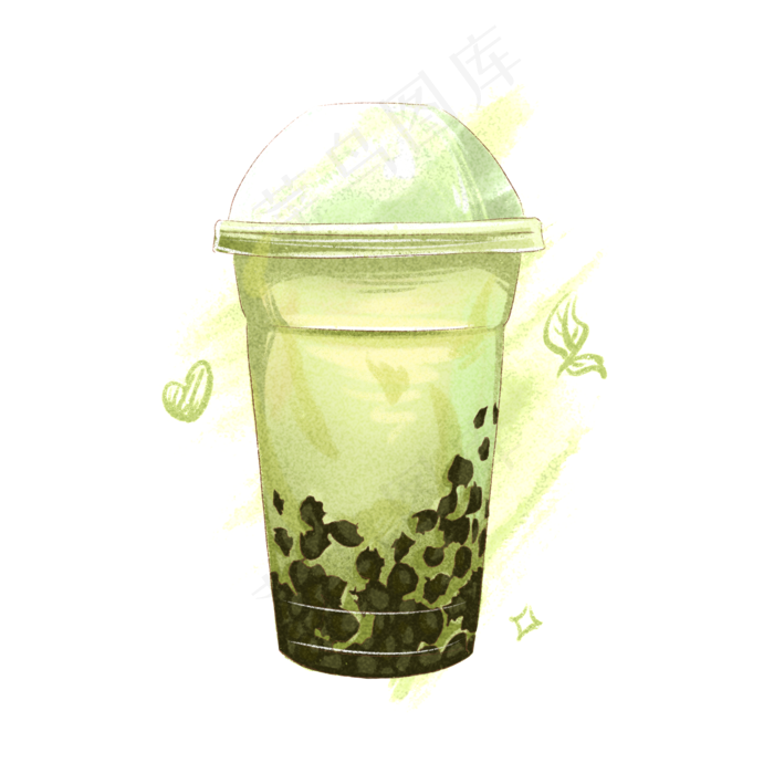 仿真写实类冷饮水彩(2000X2000(DPI:300))psd模版下载