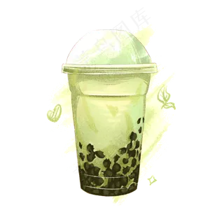 仿真写实类冷饮水彩