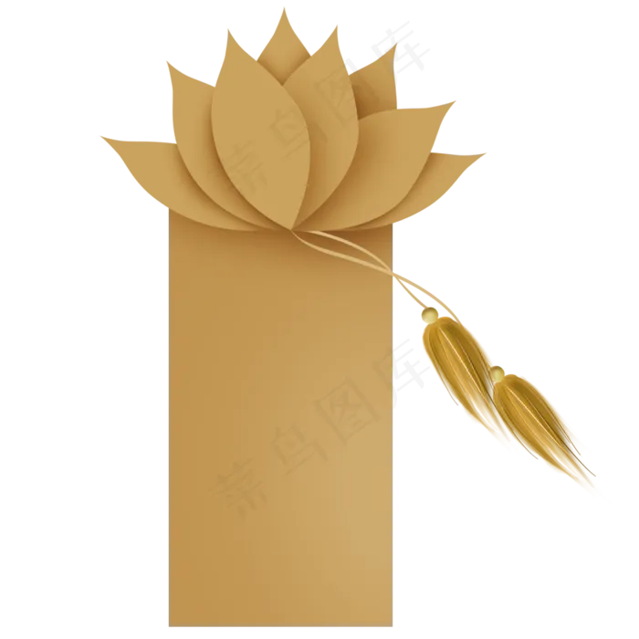 荷花书签(2000X2000(DPI:300))psd模版下载